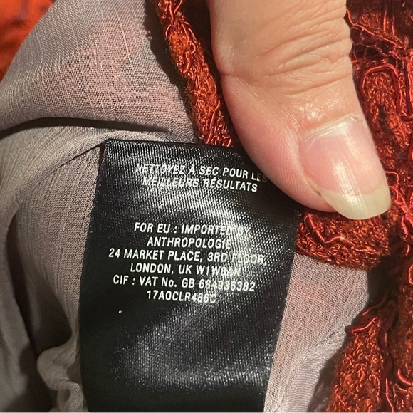Moulinette Soeurs Nolana Lace Overlay Rust Orange Skirt Size 4 Anthropologie - Picture 6 of 6